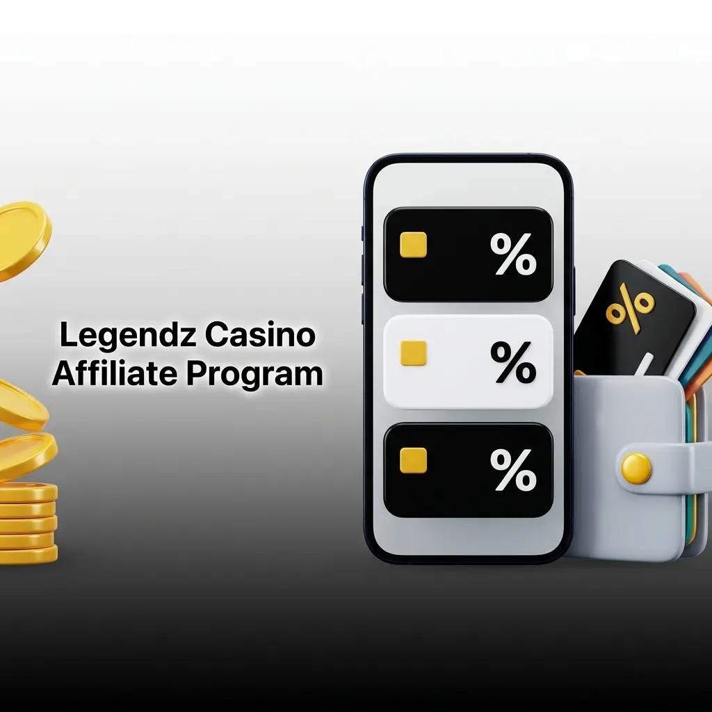 Legendz Casino affiliate program dashboard showing commission tracking, revenue share models, and partner reporting tools