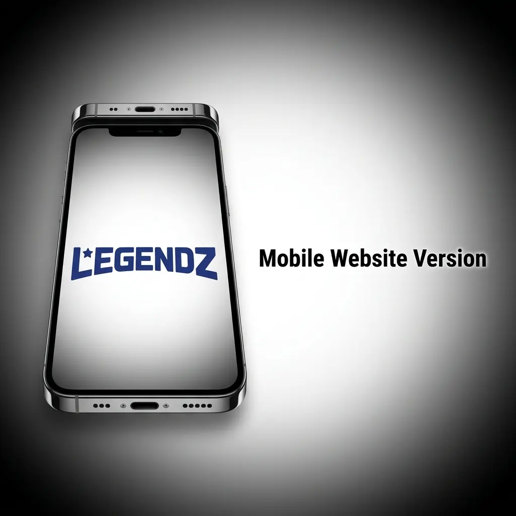 Legendz Casino mobile website on smartphone browser showing sportsbook and casino games with touch-optimized layout