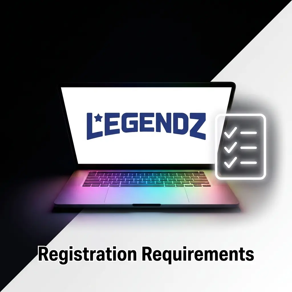 Legendz Casino registration requirements checklist showing age, location, ID, and account eligibility rules for US players