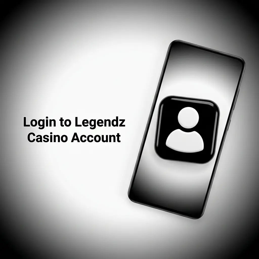 Legendz Casino login page on desktop showing email and password fields with Log In button for account access